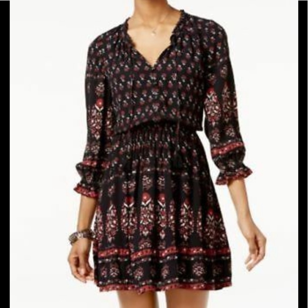 American Rag Long Sleeve Ruffled Peasant Dress